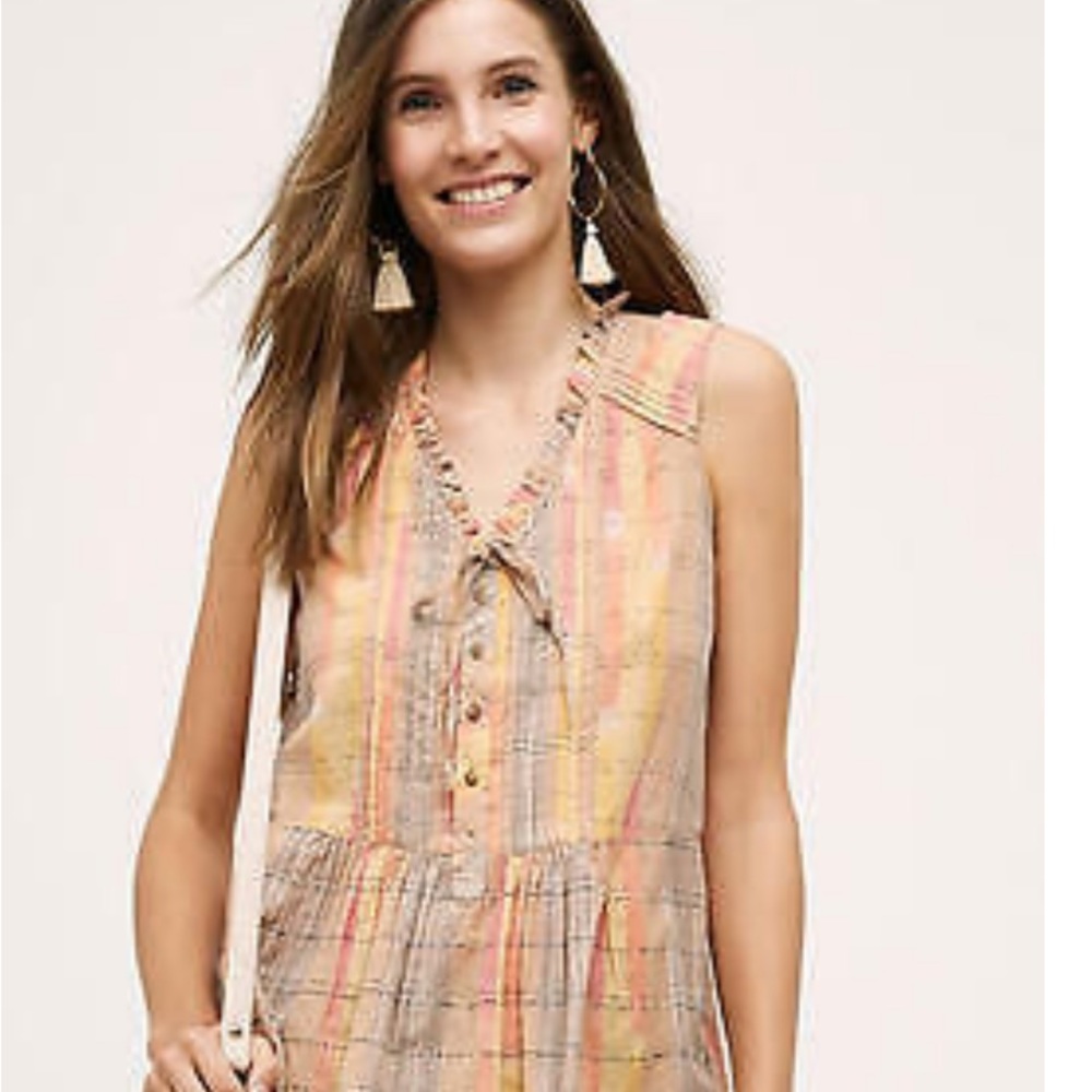 Anthropologie Holding Horses Rainbow Faye Tank Top